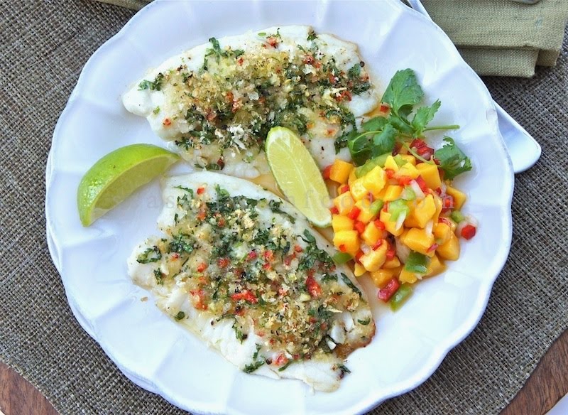 Green Chili and Jalapeno Crusted Fish